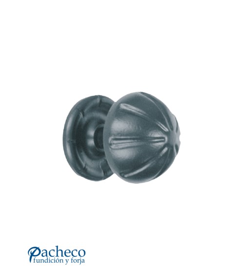 Pomo de hierro forjado estriada redonda para portón tradicional