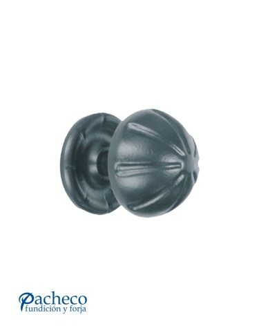 Pomo de hierro forjado estriada redonda para portón tradicional