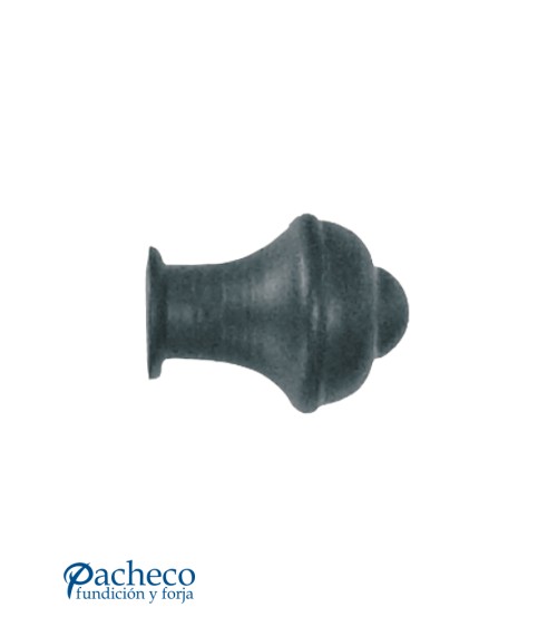 Pomo de hierro forjado decorado pequeño para puertas y muebles antiguos