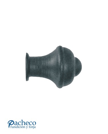 Pomo de hierro forjado decorado pequeño para puertas y muebles antiguos