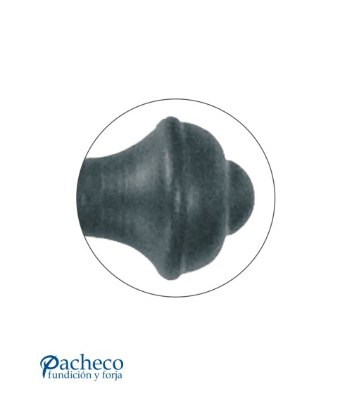 Pomo de hierro forjado decorado pequeño para puertas y muebles antiguos