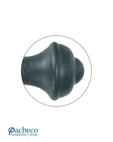 Pomo de hierro forjado decorado pequeño para puertas y muebles antiguos