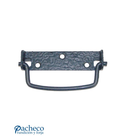 Tirador de forja rústica tipo asa martillada para cajones y muebles de madera