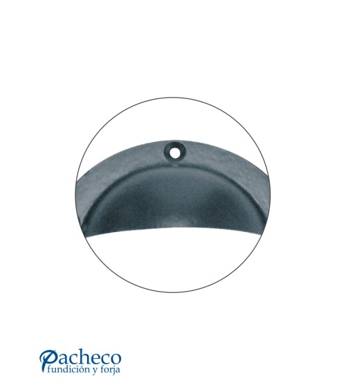 Tirador metálico rústico tipo concha para cajones y muebles de estilo vintage