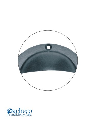 Tirador metálico rústico tipo concha para cajones y muebles de estilo vintage