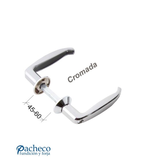 Manilla cromada metálica en U para puerta interior