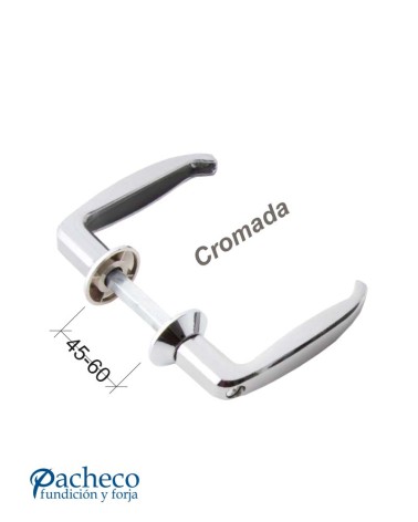 Manilla cromada metálica en U para puerta interior