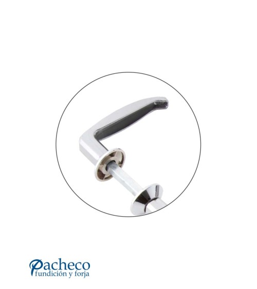 Manilla cromada metálica en U para puerta interior
