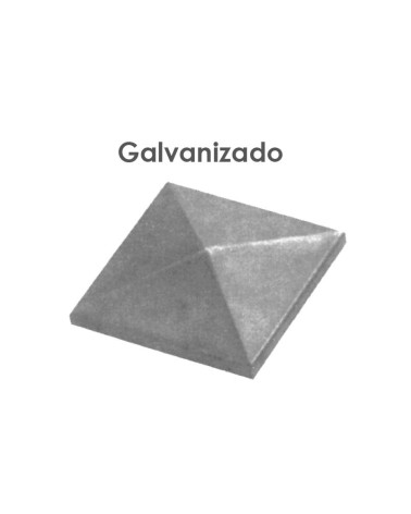 Tapón cuadrado para poste cincado