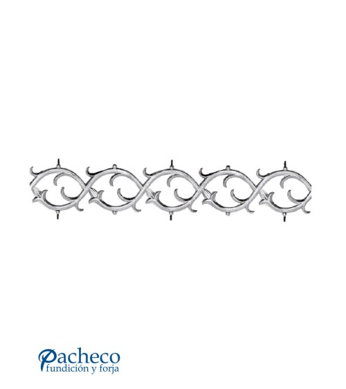 Solera Ornamental de Aluminio Forjado para Ventanas o Barandillas M8