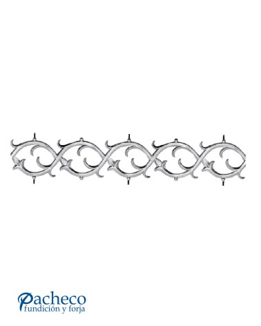 Solera Ornamental de Aluminio Forjado para Ventanas o Barandillas M8