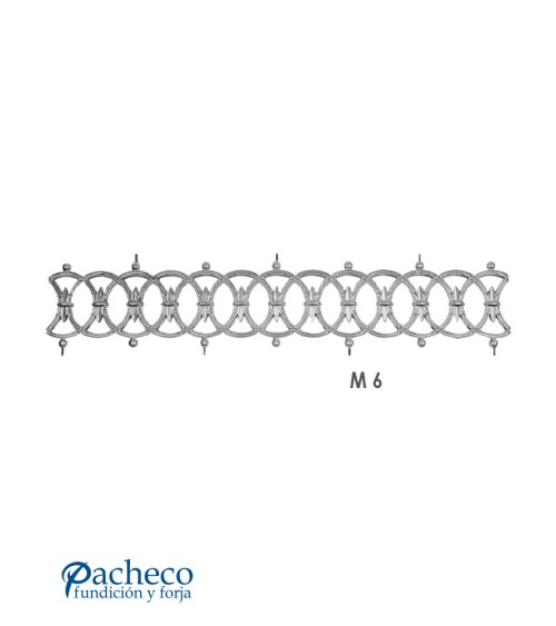 Solera de Aluminio Fundido con Aros Entrelazados y Ornamento Central M6