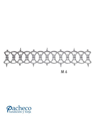 Solera de Aluminio Fundido con Aros Entrelazados y Ornamento Central M6