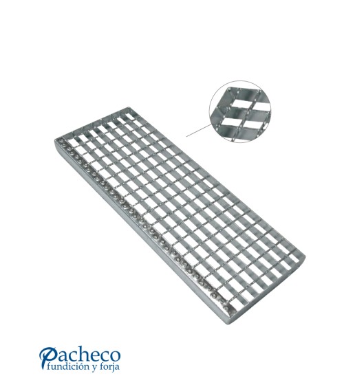 Peldaño de Rejilla Tramex Galvanizada para Escaleras y Pasarelas Exteriores