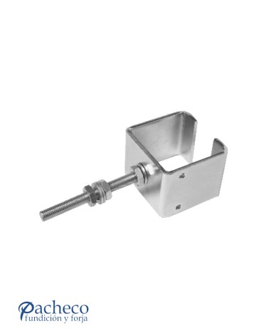 Abrazadera ajustable para raíl U-60 para puerta corredera colgada