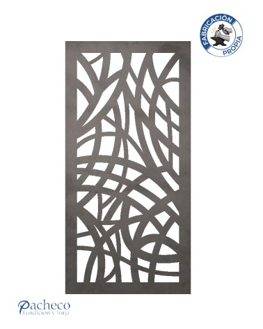 Celosía de hierro curvas entrelazadas estilo biomórfico para cerramientos decorativos y jardines