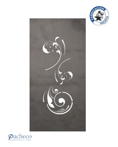 Celosía de hierro volutas barrocas para cerramientos de viviendas y jardines