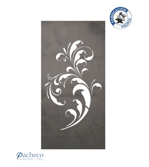 Panel de hierro calado volutas entrelazadas para barandillas y muros exteriores