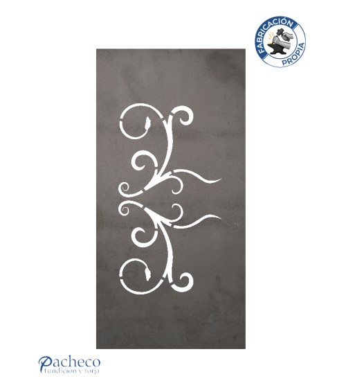 Celosía de hierro ornamento clásico estilo forja tradicional para cerramientos y separación de ambientes