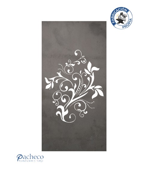 Panel decorativo de hierro arabescos florales estilo barroco moderno para barandillas y fachadas