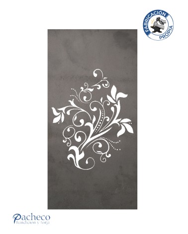 Panel decorativo de hierro arabescos florales estilo barroco moderno para barandillas y fachadas