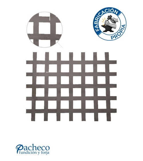 Panel decorativo de hierro simulación trenzada rectangular para barandillas y separación de ambientes