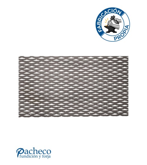 Celosía de hierro tipo chapa deployé para cerramientos resistentes en viviendas y zonas exteriores