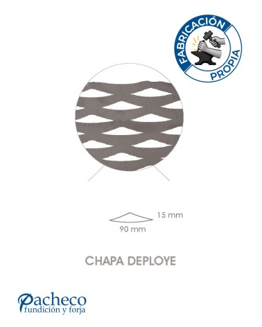 Panel de hierro deployé calado para cerramientos modernos, fachadas y protección exterior