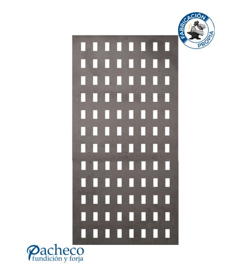 Panel decorativo de hierro cuadrícula horizontal estilo industrial para fachadas y barandillas