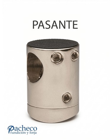 Conector de Acero Inoxidable 316 para Redondo 43 mm - 50,8 mm y Varilla en Brillo y satinado