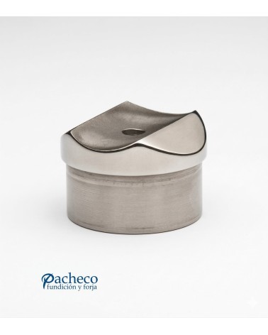 Soporte Simple con Chanflán de Acero Inoxidable 316 Brillo y Satinado para Poste y Pasamanos Redondo