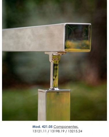 Tapón Cuadrado para Poste Cuadrado de Acero Inxoidable 316 Brillo y Satinado