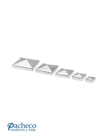 Tapón Cuadrado Galvanizado Piramidal para Poste