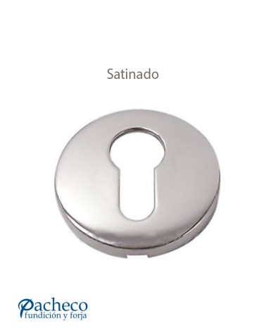 Bocallave redonda de inox 304 satinado para puertas interiores y de entrada