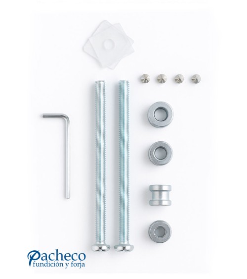 Tirador de Acero Inoxidable AISI304 Satinado Cuadrado Desplazado Doble de Cuadrado de 25 mm