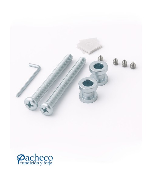 Tirador de Acero Inoxidable AISI304 Satinado Cuadrado Desplazado Doble de Cuadrado de 25 mm