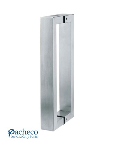 Tirador de Acero Inoxidable AISI304 Satinado Doble Pletina de 40x20 mm