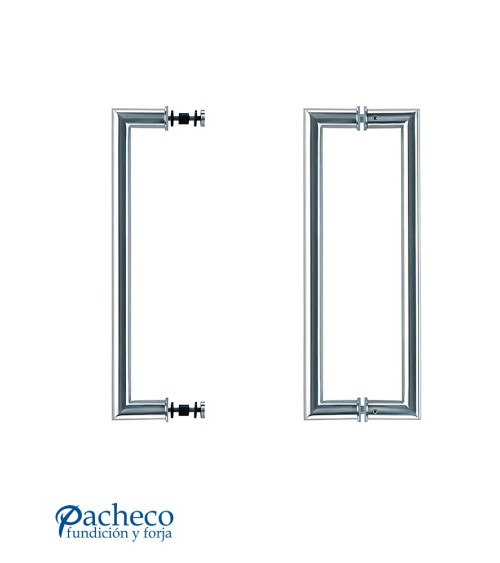 Tirador de Acero Inoxidable AISI304 Satinado Doble Redondo de 25 mm