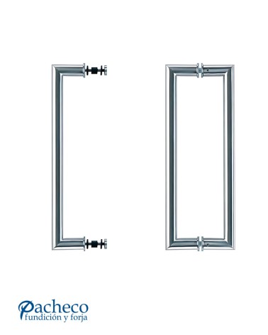 Tirador de Acero Inoxidable AISI304 Satinado Doble Redondo de 25 mm