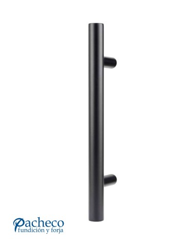 Tirador Negro de Acero Inoxidable AISI304 Satinado para Exterior Redondo de 25 mm
