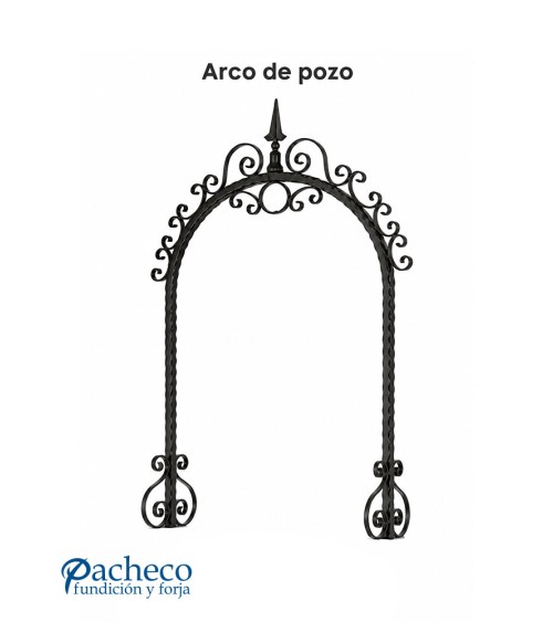 Arco de pozo de forja decorativo