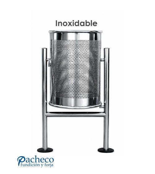 Papelera de inoxidable para exterior
