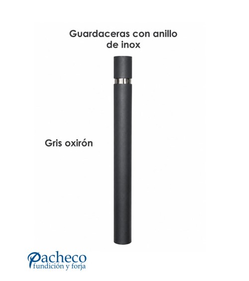 Guardaceras con anillo de inoxidable en gris oxirón