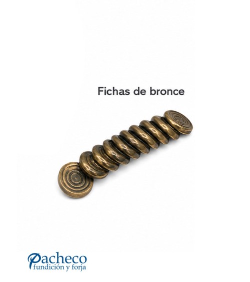 Fichas de bronce para el juego de la rana