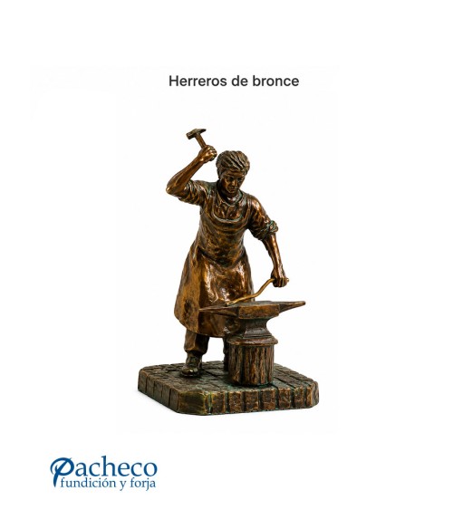 Escultura de bronce de herrero 200x100mm