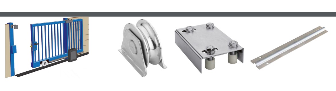 ACCESORIOS PUERTA CORREDERA CON RAIL EN SUELO