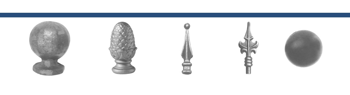 REMATES, LANZAS Y BOLAS DE HIERRO FORJADO