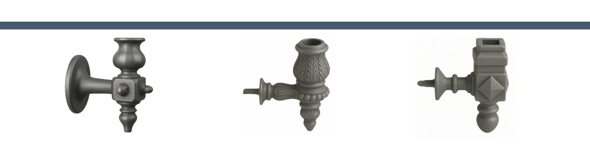 SOPORTES DE ESCALERA DE HIERRO FUNDIDO