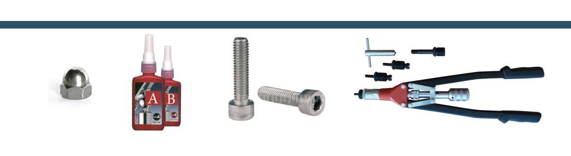 ADHESIVOS, TORNILLOS Y HERRAMIENTAS PARA ACERO INOXIDABLE