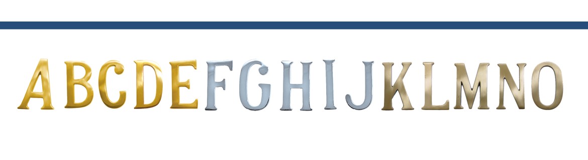 LETRAS Y NÚMEROS DE LATÓN